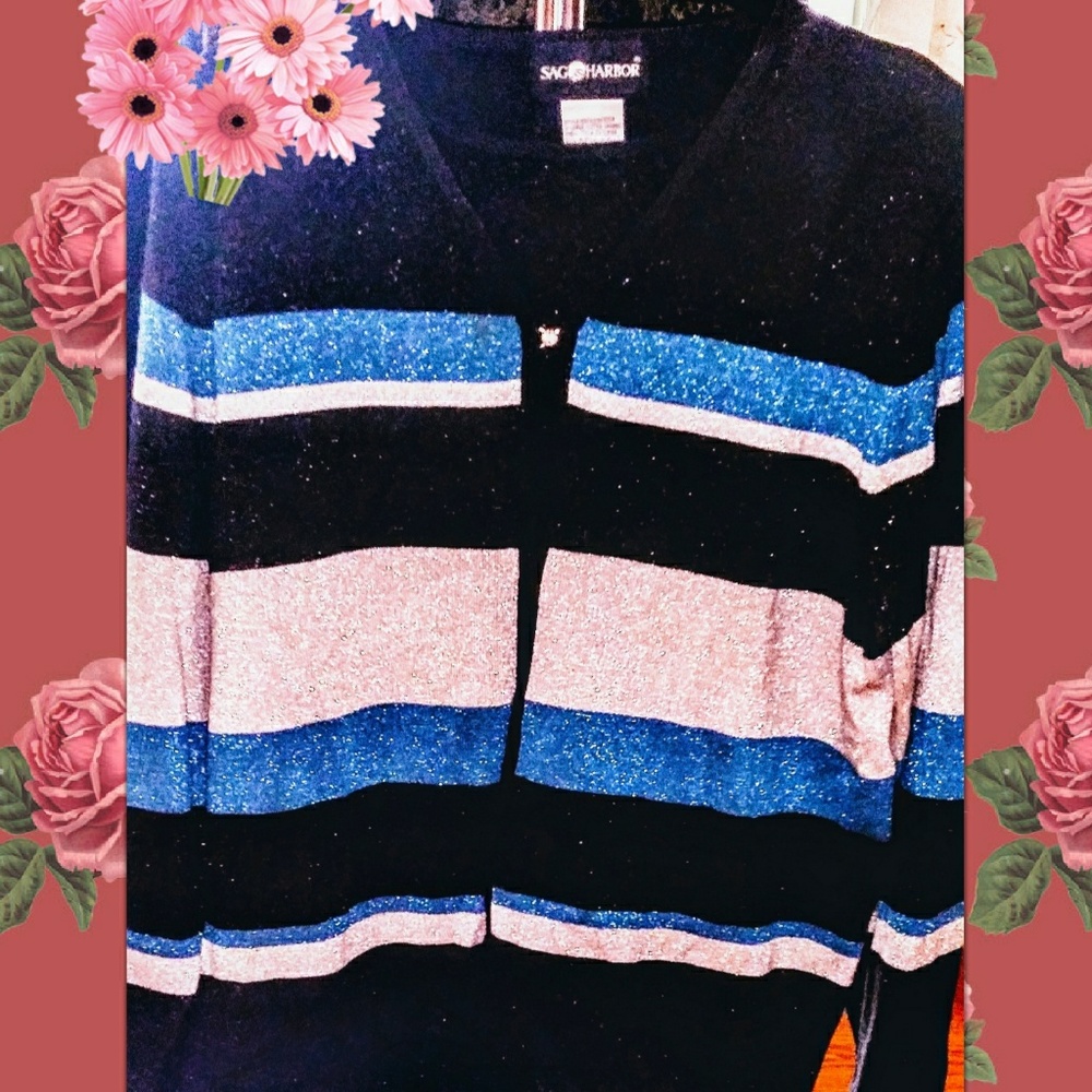 Sag Harbor Mock Cardigan/Shell Set